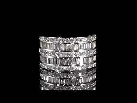 14k White Gold 2.00ct (TDW) Cluster Diamond Ring