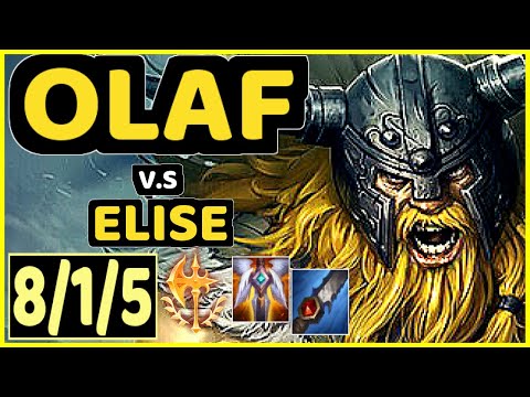 REGANK (OLAF) vs ELISE - 8/1/5 KDA JUNGLE CHALLENGER GAMEPLAY - KR