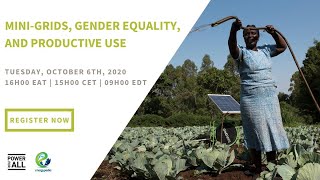 Webinar: Mini-grids and Productive Use: Implications for Gender and Social Inclusion