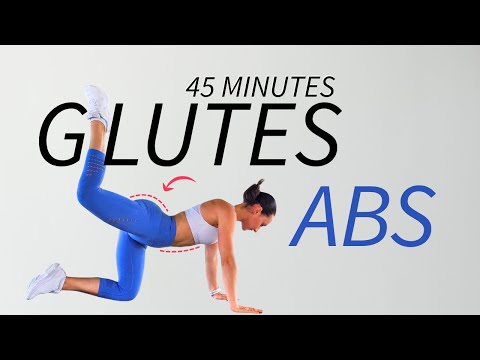 45 Min KILLER BOOTY + ABS | Tabata + Strength Weights | Sweaty HIIT workout  at Home | No Repeat