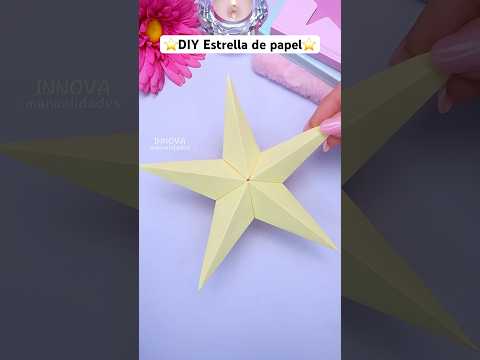 DIY Estrella de papel ⭐ Manualidades con papel #diy #manualidades #origami #innovamanualidades