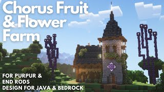 CHORUS FRUIT & FLOWER FARM | Aesthetic Minecraft Tutorial | Java & Bedrock [1.20+]
