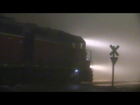 A Train In The Fog: West Branch, Michigan