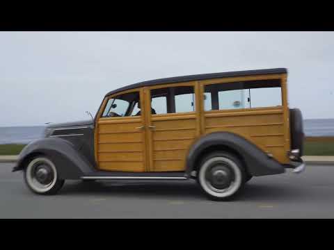 Thumbnail for 1937 Ford Model 78 Deluxe Woodie Station Wagon Driving Video @mohrimports by 1937 Ford