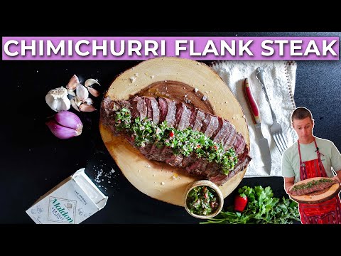 HOW TO MAKE A FAST & EASY FLANK STEAK WITH CHIMICHURRI SAUCE | KITCHEN CAPTAIN | EPISODE 28