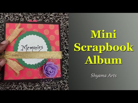 Handmade blue mini scrapbook album, for gifting