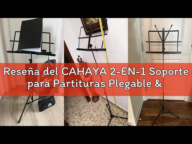 Vídeo relacionado con CAHAYA 2-EN-1 Soporte para Partituras Plegable & Atril de Escritorio para Libros Atril para Partituras Portátil con Altura Ajustable 70-138cm Incluye Clip para Partituras Modelo CY0204