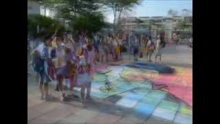 504美勞課20141009廣場彩繪。梵谷，歡迎光臨！ 