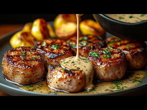 Schweinemedaillons in cremiger Pfefferrahmsoße – Dieses Rezept macht alle sprachlos!