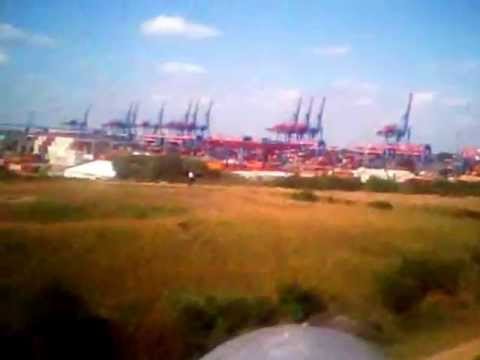 Modellflug über Moorburg, Altenwerder