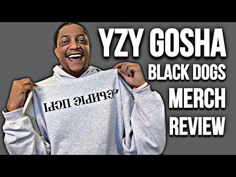 $20 YZY GOSHA | BLACK DOGS | MERCH REVIEW | HEATHER GRAY HOODIE & BOX T | TRY ON | SHIPPING AND MORE