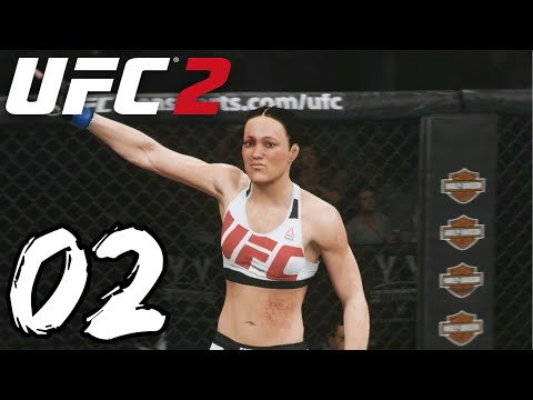 UFC 2 Career Mode Gameplay Walkthrough Part 2 - BRUTAL HEAD KICK KO!