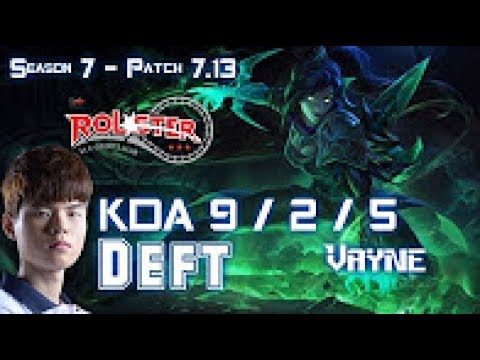 KT Deft VAYNE vs TWITCH ADC - Patch 7.13 KOREA Ranked