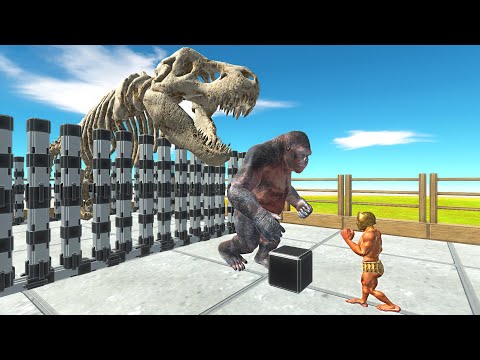 Skeleton T-rex Prison Escape | Animal Revolt Battle Simulator