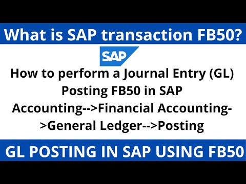 How to Post a General Ledger Journal Entry with FB50 in SAP S/4HANA