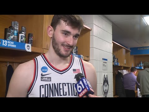UConn's Alex Karaban reacts to win over Iona | Full Interview