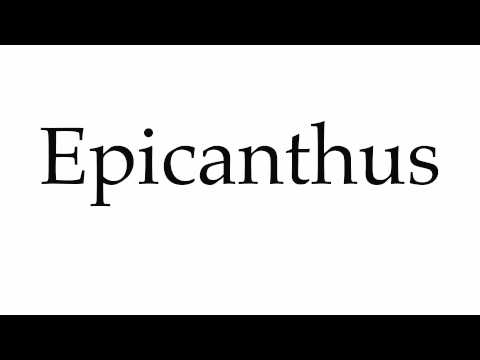 How to Pronounce Epicanthus