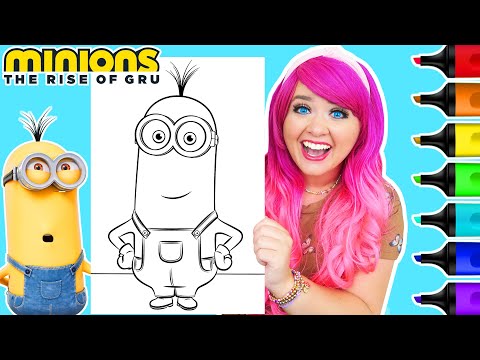 Coloring Minions The Rise of Gru Kevin Coloring Page | Ohuhu Paint Markers
