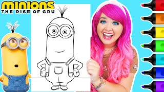 Coloring Minions The Rise of Gru Kevin Coloring Page | Ohuhu Paint Markers
