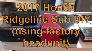Honda Ridgeline Sub install