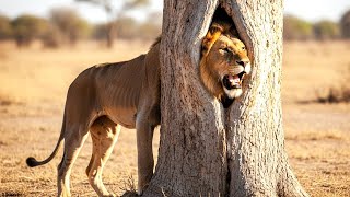Primitive Man Helps a Lion Trapped in a Tree | Life Millions of Years Ago