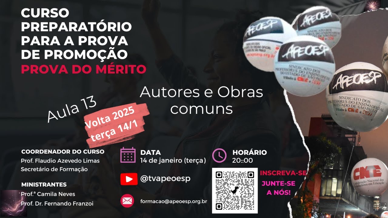 Curso Preparatório – Prova do Mérito - Aula 13 – Autores e Obras comuns