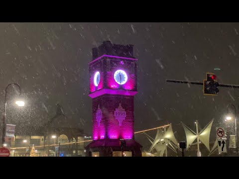 12-1-2020 Cuyahoga Falls, Ohio - Heavy Snow near City Hall
