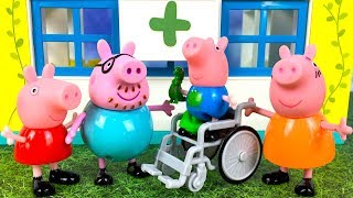 PEPPA PIG STORY - GEORGE GETS HURT AND ENDS UP AT THE HOSPITAL