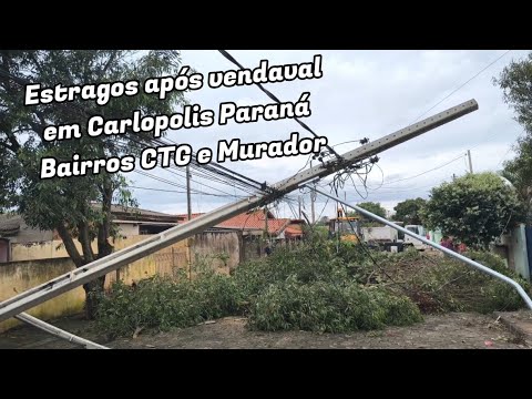 Piores estragos após vento em Carlopolis Paraná 