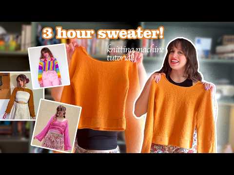 Let's Knit an Easy Sweater! Knitting Machine Tutorial :) // caroleenascloset
