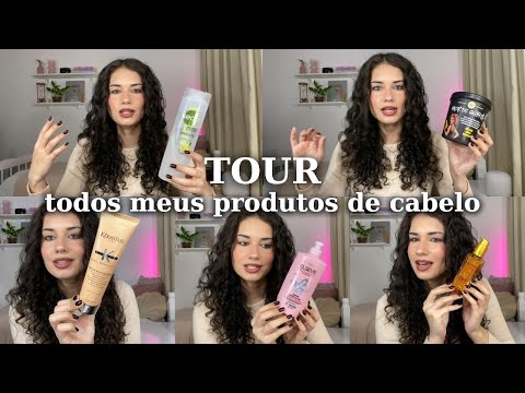 Tour pelos meus produtos de cabelo | ondulado/cacheado 2C 3A