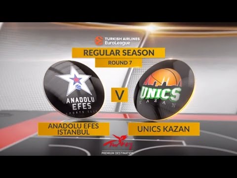 EuroLeague Highlights RS Round 7: Anadolu Efes Istanbul 104-99 Unics Kazan