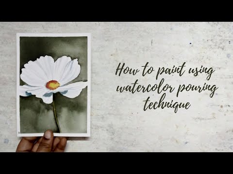 Watercolor EASY flower painting for beginners. How to paint flower using watercolor?