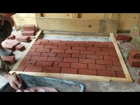 Brick hearth for a woodstove