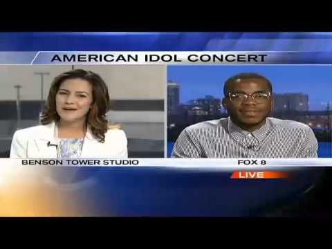 Burnell Taylor promoting Idol tour on Fox New Orleans