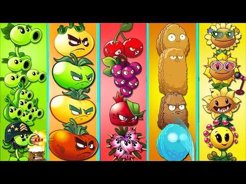 PvZ 2 Discovery - Every Plants Same Shape Evolution NOOB - PRO - HACKER - GOD