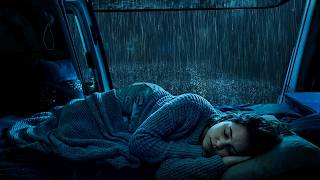 Heavy Rain Sounds on a Camping Car | Fall Asleep Fast & Sleep Deeply