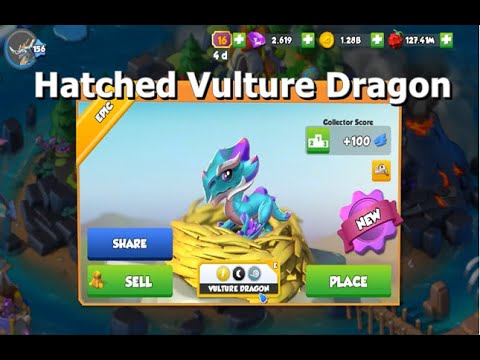Hatched Vulture Dragon-Dragon Mania legends | Ascend Garden Dragon  | DML