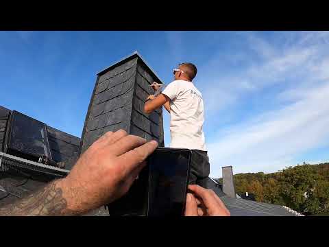 Schieferarbeiten in Colditz - Teil 4 - Schornsteindeckel aus Zink