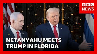 Netanyahu arrives in Florida for Middle East talks | BBC News