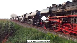 preview picture of video 'Terug Naar Toen 2014 - Friday - Lok-train ( 9 locomotives ) at Ruggeweg.'