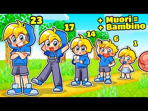 SE SBRISER A OGNI MORTE DIVENTASSE PIU' BAMBINO su MINECRAFT!