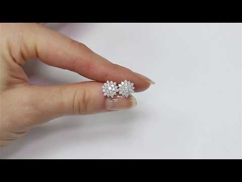 9ct Yellow Gold 1.00ct Diamond Cluster Stud Earrings - Hatton Jewellers London HJ503