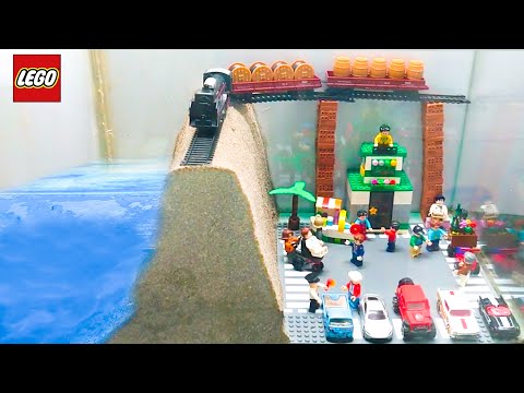 Dam Breach Experiment #19 | Dam Failure And Railroad Bridge Collapse