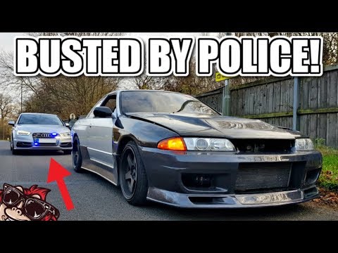 🐒 BUSTED BY COPS IN CARBON R32 GTR SKYLINE!