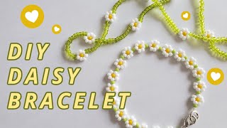 How to make a DAISY CHAIN flower bracelet  Easy be