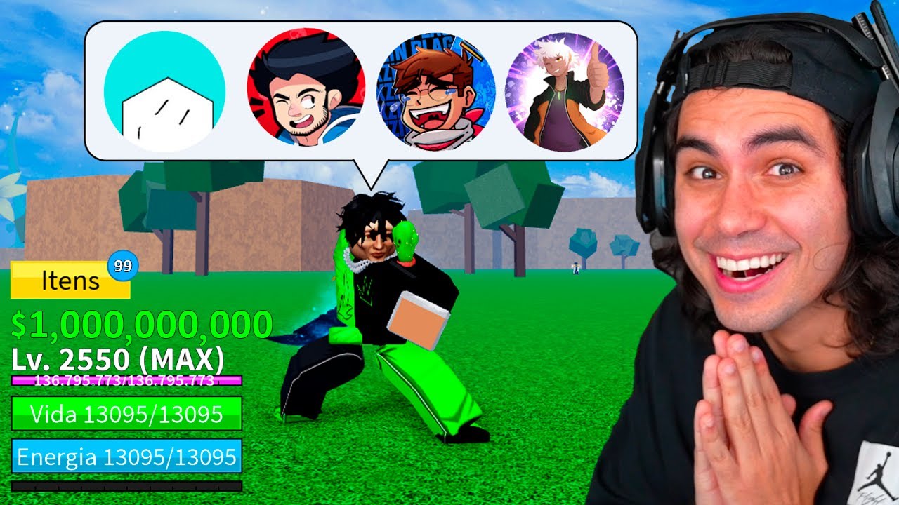 Youtubers Atualizam minha conta por 24 horas no Blox Fruits