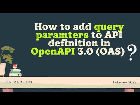 How to add query paramters to API definition in OpenAPI specification 3 ...