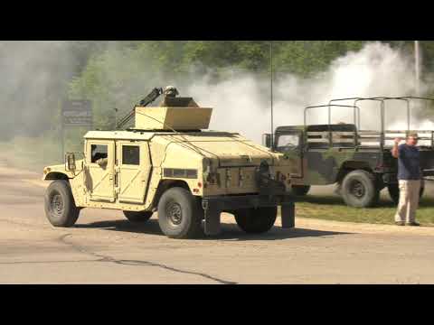 Army reserve soldiers conduct convoy security training as part of WAREX 86-21-02 exercise