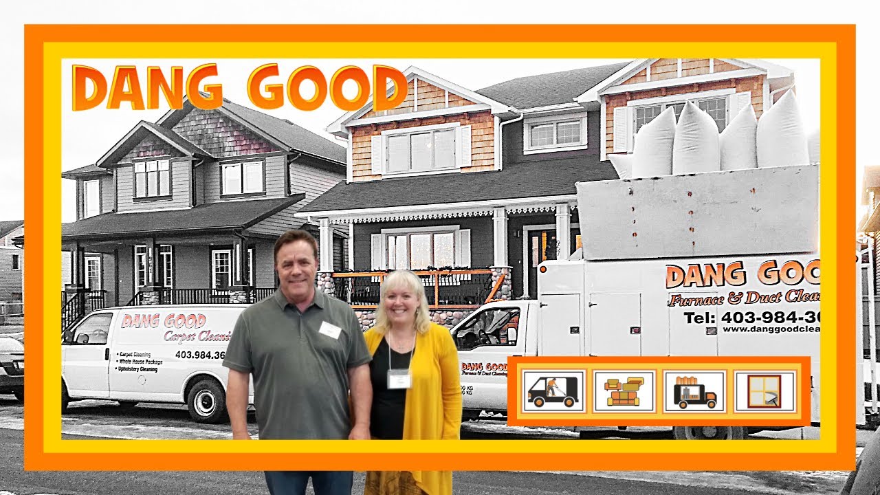 A Display of Cleaning Services offered by Dang Good Carpet and Furnace Cleaning in Calgary.